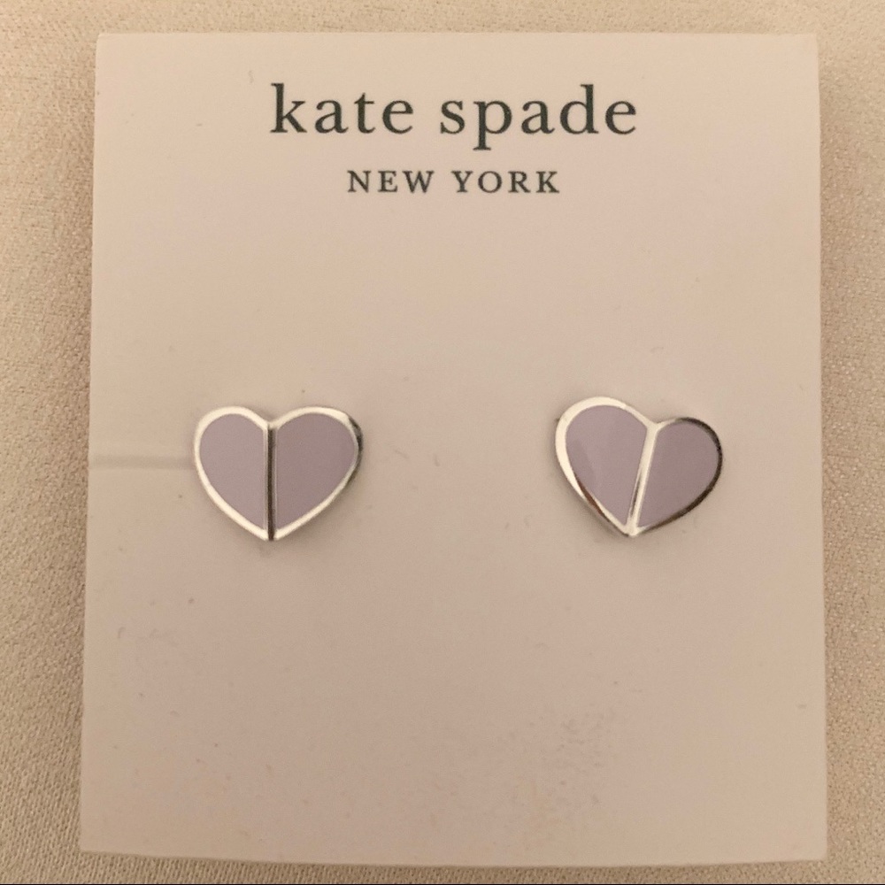 Kate Spade Enamel Stud Earrings in Frozen Lilac
